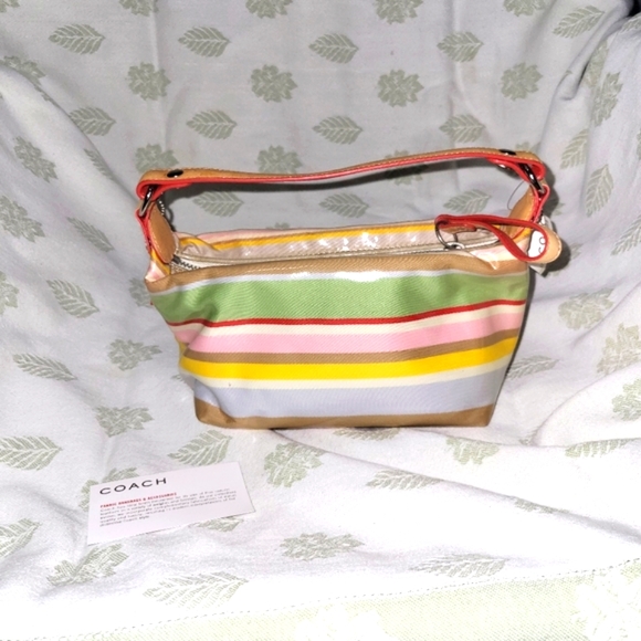 Coach 2005 Limited Ed. Y2K Colorful Stripe Demi Bag NWT - Picture 2 of 10